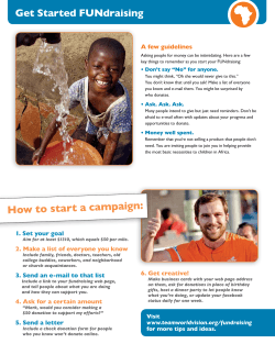 How to start a campaign: - World Vision