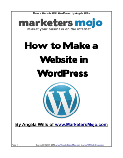 How to Make a Website in WordPress - Marketers Mojo