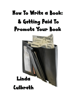 How To Write a Book  Getting Paid to Promote Your Book 010812