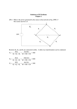 Solutions to FE Problems Chapter 2 2FE-1 What is the - KU Leuven