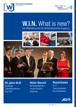 W.I.N. What is new? - Wirtschaftsjunioren Augsburg