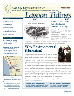 Why Environmental Education? - San Elijo Lagoon Conservancy