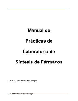 Manual de Prácticas de Laboratorio de Síntesis de Fármacos