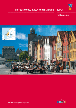 2014/16 PRODUCT MANUAL BERGEN AND THE REGION