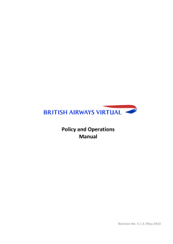 Policy and Operations Manual - British Airways Virtual