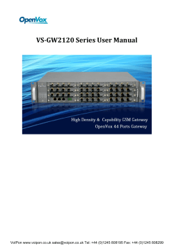 Openvox VS-GW-2120 User Manual - VoIPon Solutions