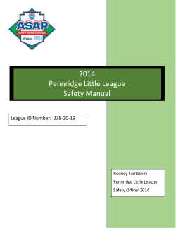 2014 Pennridge Little League Safety Manual