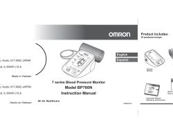 Model BP760N Instruction Manual - Omron Healthcare
