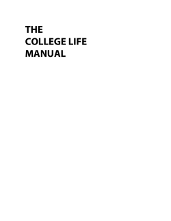 THE COLLEGE LIFE MANUAL - Franklin  Marshall College