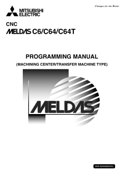 MELDAS C6/C64/C64T PROGRAMMING MANUAL (MACHINING