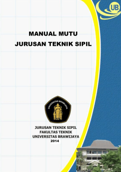 MANUAL MUTU JURUSAN TEKNIK SIPIL - Teknik Sipil Universitas