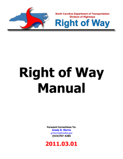 Right of Way Manual - Capital Area Metropolitan Planning
