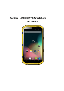 RugGear APEX(RG970) Smartphone User manual