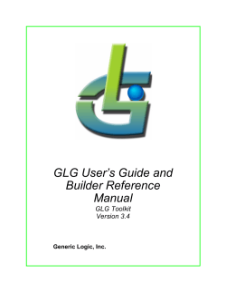 GLG Users Guide and Builder Reference Manual - Generic Logic, Inc.
