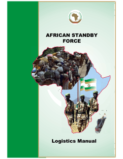 AFRICAN STANDBY FORCE Logistics Manual - African Peace