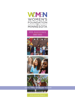 30th Anniversary 1983-2013 - Womens Foundation of Minnesota