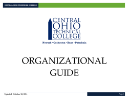COTC organizational guide - Central Ohio Technical College