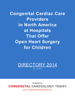 Directory - Congenital Cardiology Today