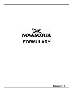 FORMULARY - Government of Nova Scotia