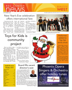 Download October 2014 Edition of the Rec Center News
