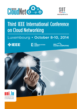 Brochure - IEEE CloudNet 2014