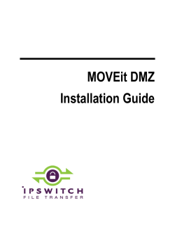 MOVEit DMZ Installation Guide - Ipswitch Documentation Server