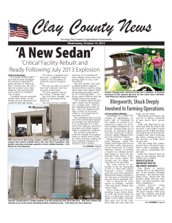 Clay County News Article on Sedans Facility Rebuild - Aurora