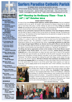 to download our latest newsletter - Surfers Paradise Catholic Parish