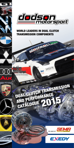 dual clutch transmission and performance catalogue - Dodson