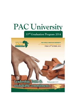 PAC University Program.indd - Pan Africa Christian University