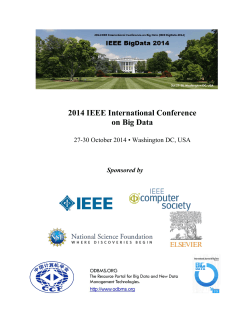 2014 IEEE International Conference on Big Data - Drexel University