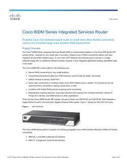 Cisco 800M Series Integrated Services Router Data Sheet
