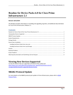 Readme for Device Packs 6.0 for Cisco Prime Infrastructure 2.1
