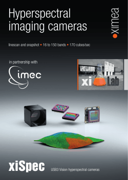 xiSpec Hyperspectral imaging cameras - Ximea