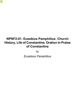 Church History, Life of Constantine, Oration in - HolyBooks.com