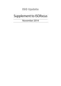 ISO Update, November 2014
