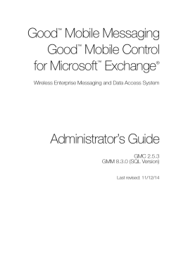 Administrators Guide - Good Technology