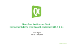 Improvements to the core OpenGL enablers in Qt 5.3 & 5.4