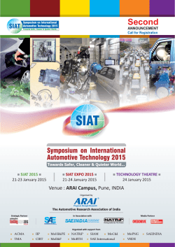 Second - SIAT - The Automotive Research Association of India