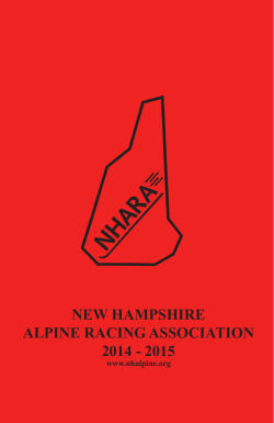 NEW HAMPSHIRE ALPINE RACING ASSOCIATION 2014 - nhara