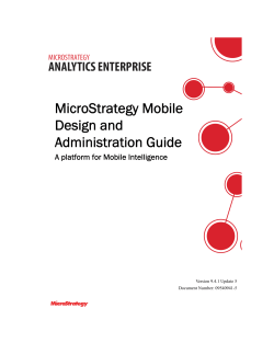 Mobile Design and Administration Guide - MicroStrategy