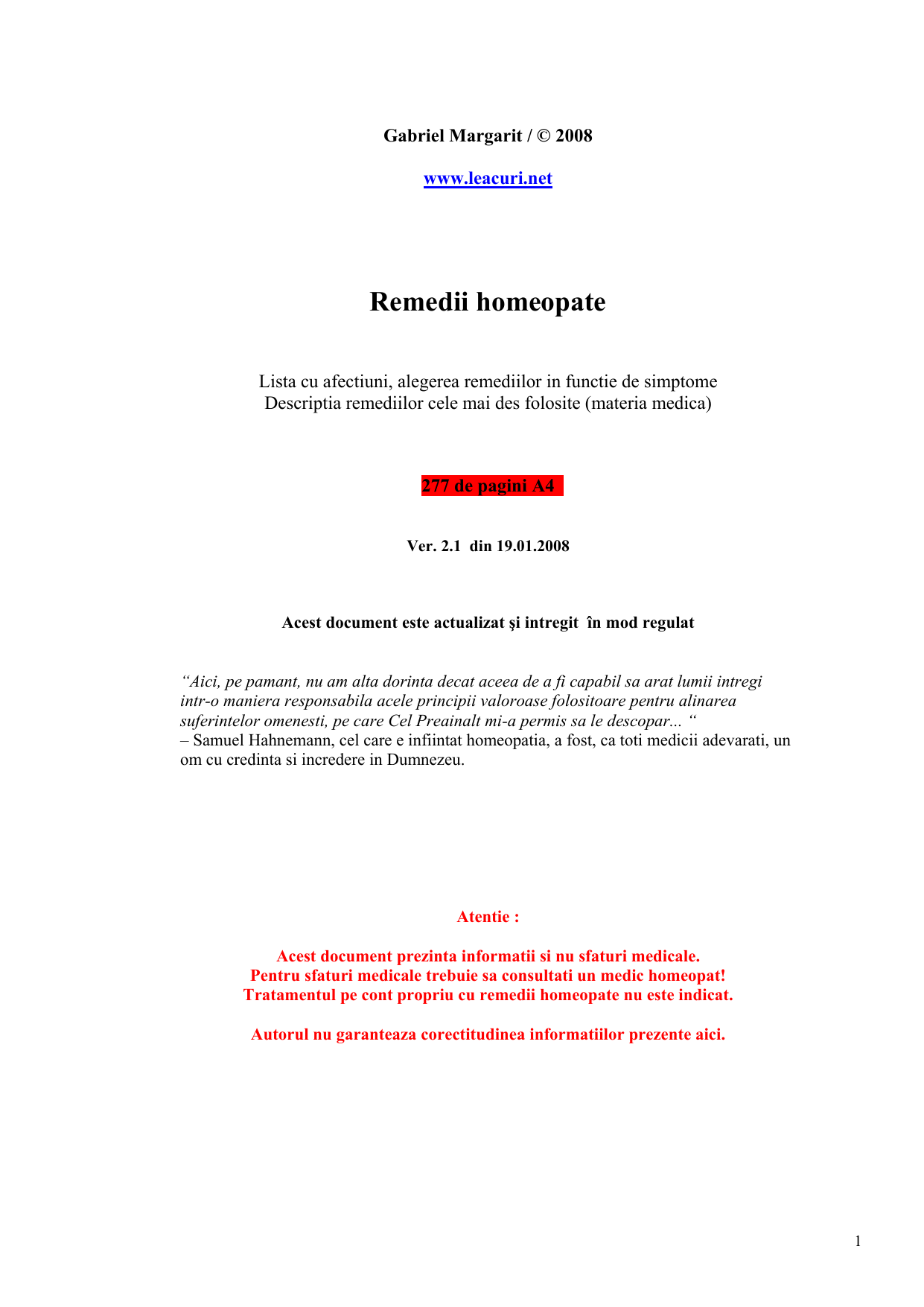 (PDF) homeopatie | Roxana Bejan - urifar.ro