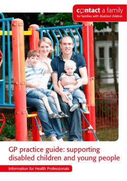 GP practice guide: supporting disabled children - Contact a Family