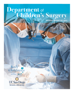Department of Childrens Surgery - Rady Childrens Hospital