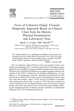 Fever of Unknown Origin: Focused Diagnostic - Guilherme Duffles