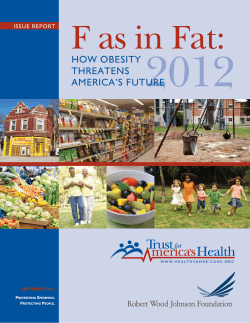 F as in FAT: how obesity threatens Americas future - Robert Wood