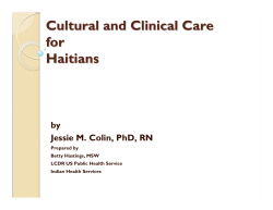 Cultural and Clinical Care for Haitians