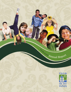 2008-09 Annual Report - Casa de los Niños