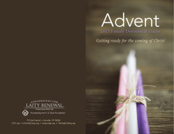 Advent 2013 Family Devotional Guide - The High Calling