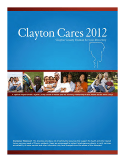 Clayton Cares Directory - Clayton County Government.